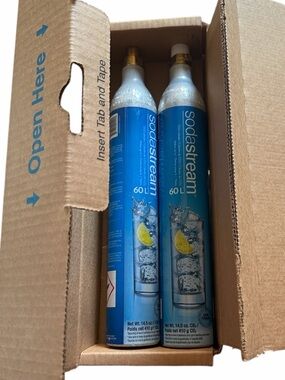 Sodastream blue bottle EMPTY canisters for refill CO2 60L in box ready to ship